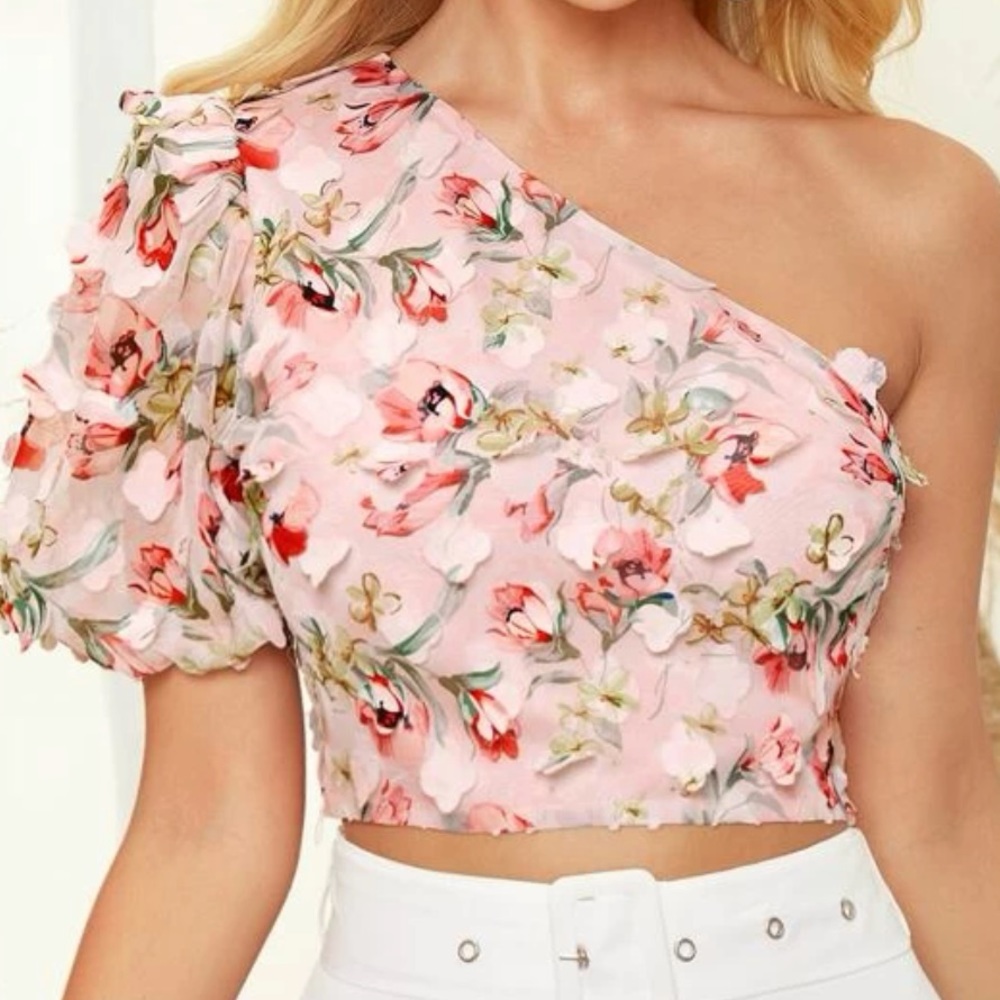 Brand New Crop One Shoulder Top